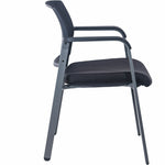 Lorell Mesh Back Guest Chair with Breathable Design and Stackable Frame 18.13 