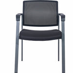 Lorell Mesh Back Guest Chair with Breathable Design and Stackable Frame 18.13 