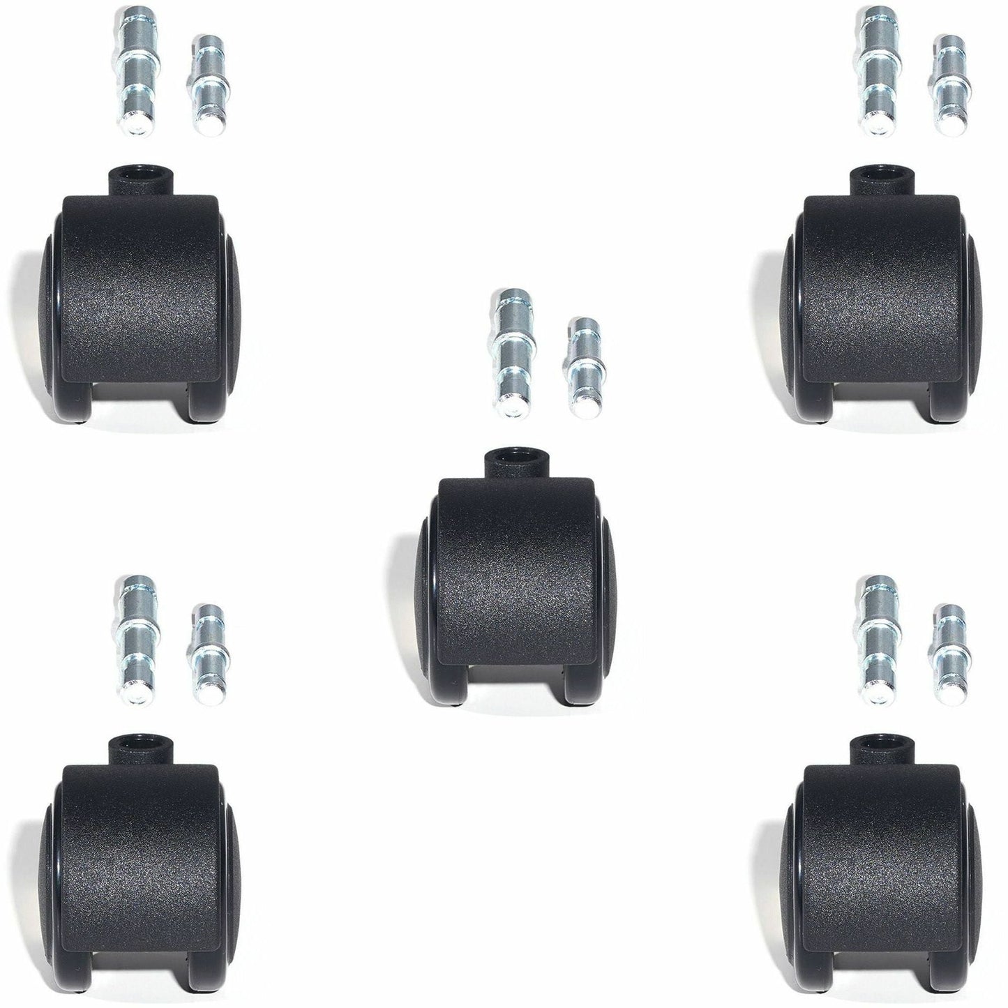 Lorell Premium Soft Dual - Wheel Chair Casters 2.5" Diameter Set of 5 (LLR - LLR33446) - SchoolOutlet