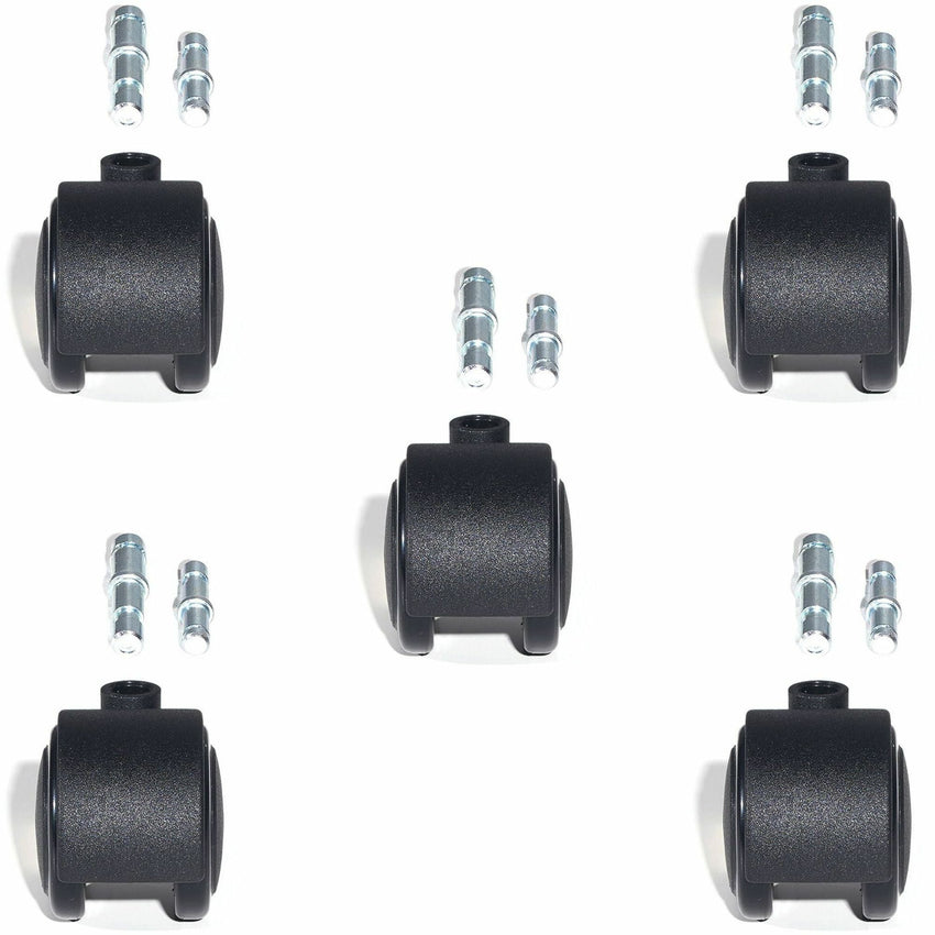 Lorell Premium Soft Dual - Wheel Chair Casters 2.5" Diameter Set of 5 (LLR - LLR33446) - SchoolOutlet