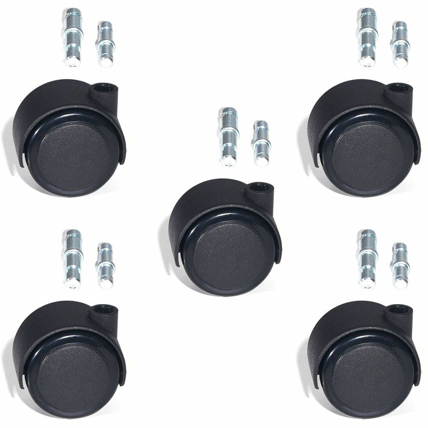 Lorell Premium Soft Dual - Wheel Chair Casters 2.5" Diameter Set of 5 (LLR - LLR33446) - SchoolOutlet