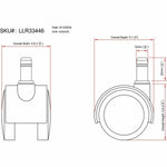 Lorell Premium Soft Dual - Wheel Chair Casters 2.5