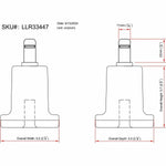 Lorell Bell Glides Chair Caster Replacement Set with Nylon Base and Chrome Metal Stems (LLR - LLR33447) - SchoolOutlet