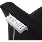 Lorell Surface - Mount Under Desk Power Center with USB Charger 3 AC 2 USB 8 ft Cord 6