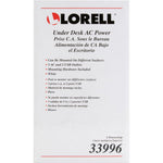 Lorell Surface - Mount Under Desk Power Center with USB Charger 3 AC 2 USB 8 ft Cord 6