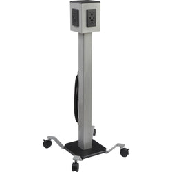 Lorell Mobile Power Tower with 8 AC and 8 USB Charging Outlets 10 ft Cord 12" W x 12" D x 36" H (LLR-LLR34000)