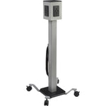 Lorell Mobile Power Tower with 8 AC and 8 USB Charging Outlets 10 ft Cord 12