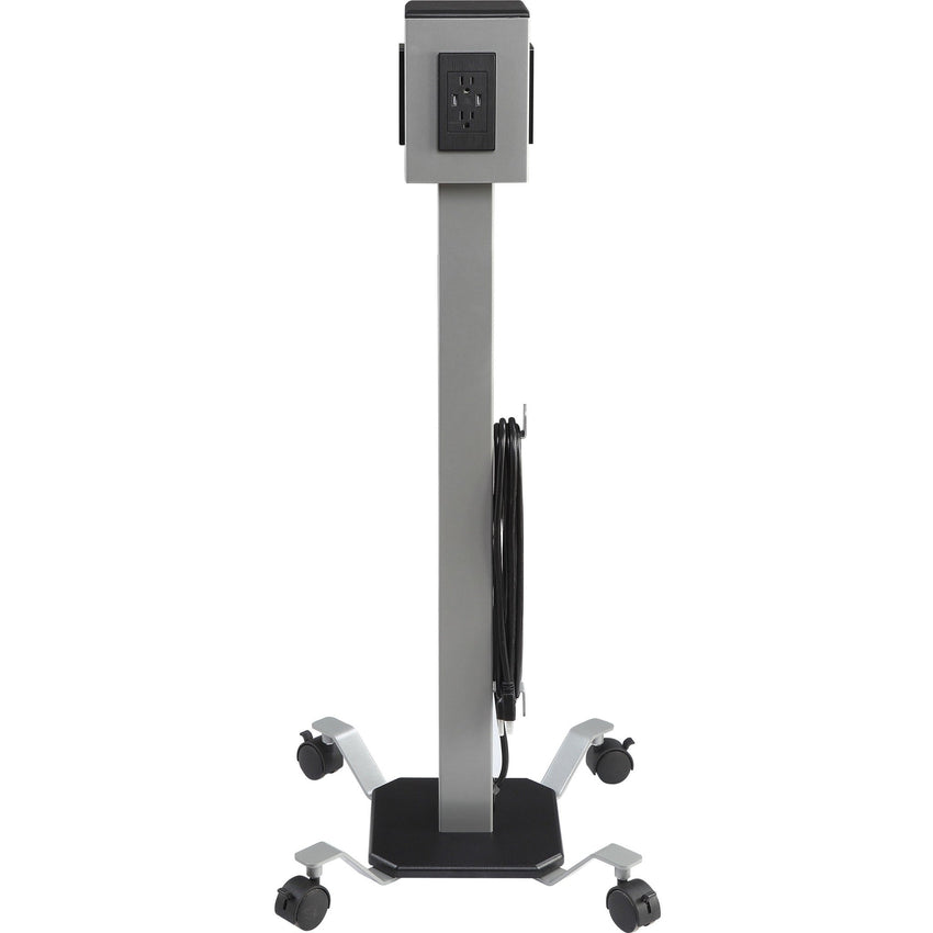 Lorell Mobile Power Tower with 8 AC and 8 USB Charging Outlets 10 ft Cord 12" W x 12" D x 36" H (LLR - LLR34000) - SchoolOutlet
