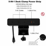Lorell Desk - Mount Power Outlet with USB - A and USB - C Charging Hub 8.7