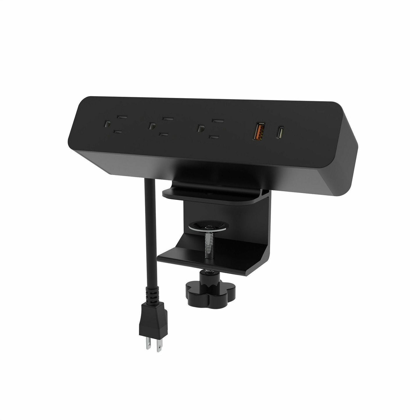 Lorell Desk - Mount Power Outlet with USB - A and USB - C Charging Hub 8.7" W x 2.2" D x 1.9" H (LLR - LLR34001) - SchoolOutlet
