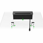 Lorell 7 - in - 1 Desk Mount Power and Data Outlet with USB HDMI CAT6 3 AC 5.66 ft Cord 8.7