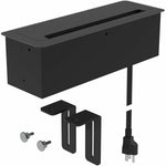Lorell 7 - in - 1 Desk Mount Power and Data Outlet with USB HDMI CAT6 3 AC 5.66 ft Cord 8.7