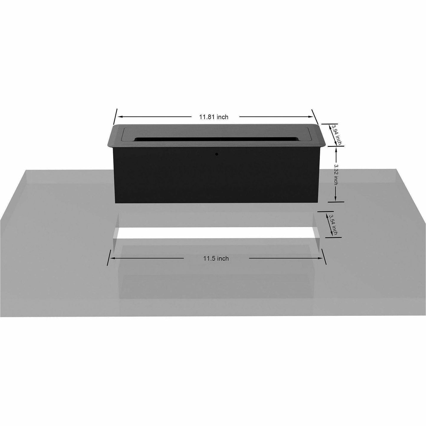 Lorell 7 - in - 1 Desk Mount Power and Data Outlet with USB HDMI CAT6 3 AC 5.66 ft Cord 8.7" W x 2.2" D x 1.9" H (LLR - LLR34005) - SchoolOutlet