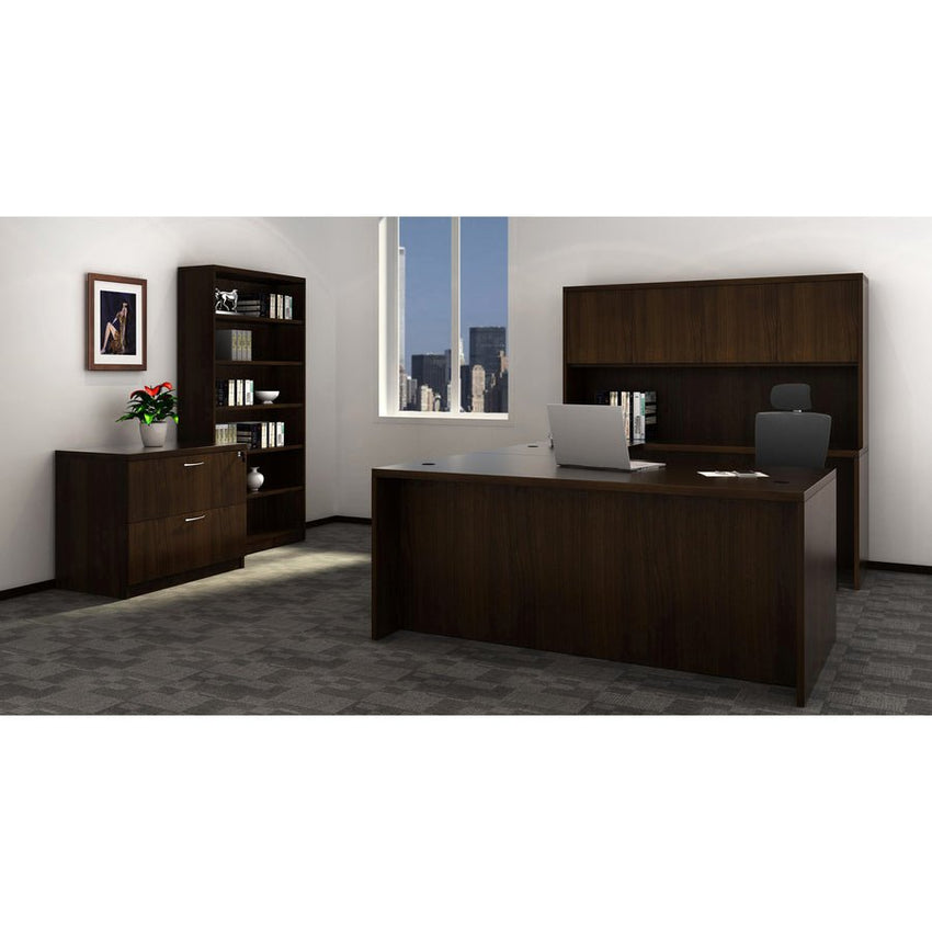 Lorell Chateau Series Executive Credenza 66.1"W x 23.6"D x 30"H with Reeded Edge (LLR - LLR3430X661) - SchoolOutlet