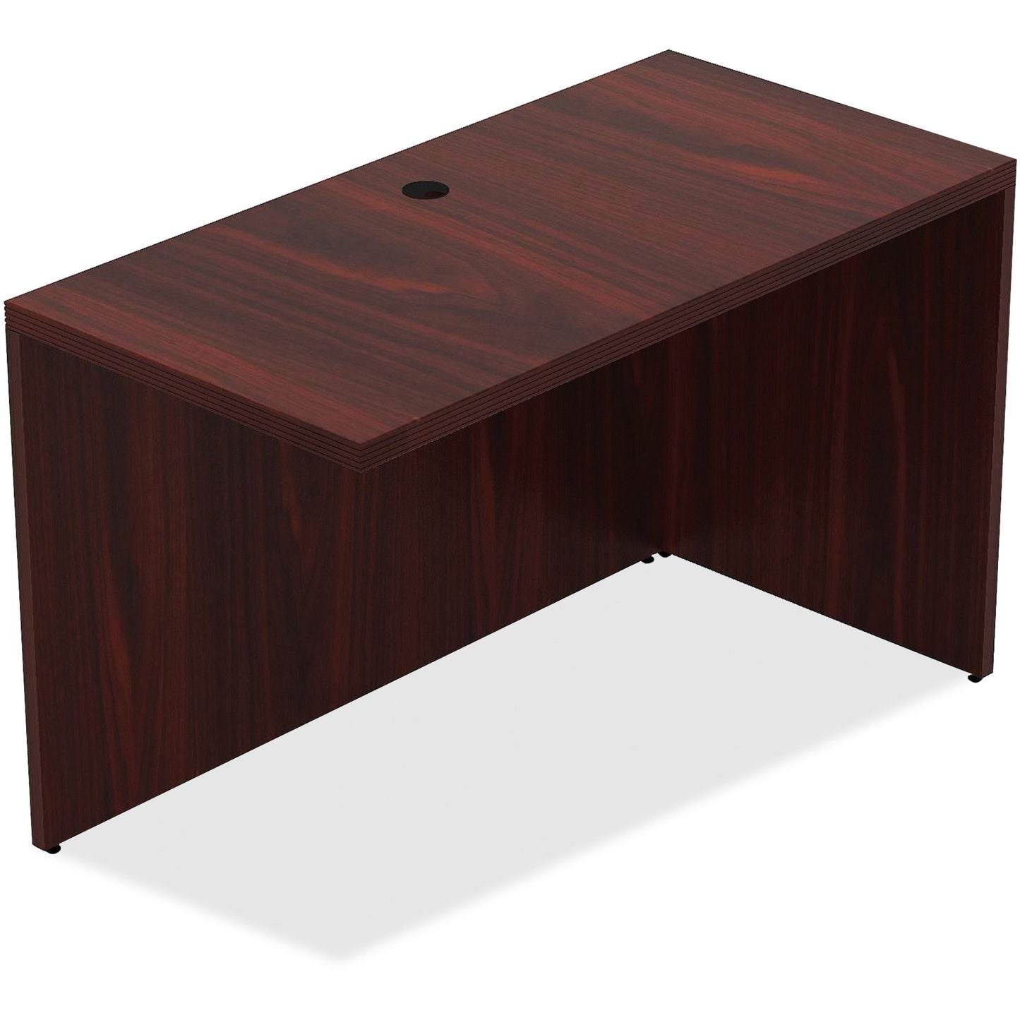 Lorell Chateau Series Mahogany Return with Reeded Edge 47.3"W x 23.6"D x 30"H (LLR - LLR34322) - SchoolOutlet