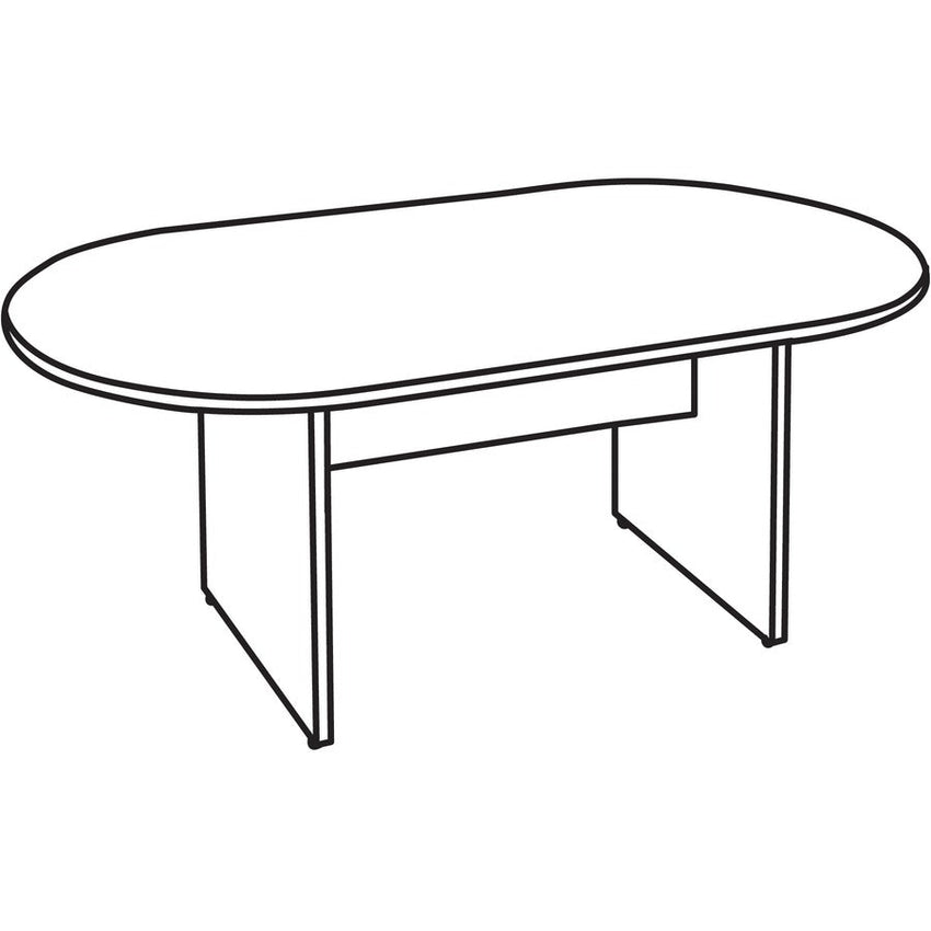 Lorell Chateau Series 8' Oval Conference Tabletop 94.5"W x 47.3"D x 1.4"H (LLR - LLR34342) - SchoolOutlet