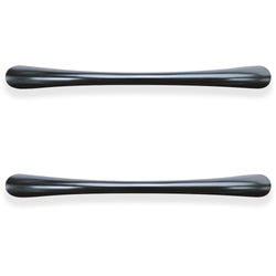 Lorell Chateau Series Transitional Aluminum Drawer Pulls Black 2-Pack (LLR-LLR34345)