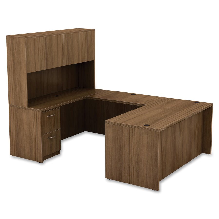 Lorell Chateau Series 72"W x 36"D x 29.5"H Bowfront Desk 1.5" Thick (LLR - LLR34354) - SchoolOutlet