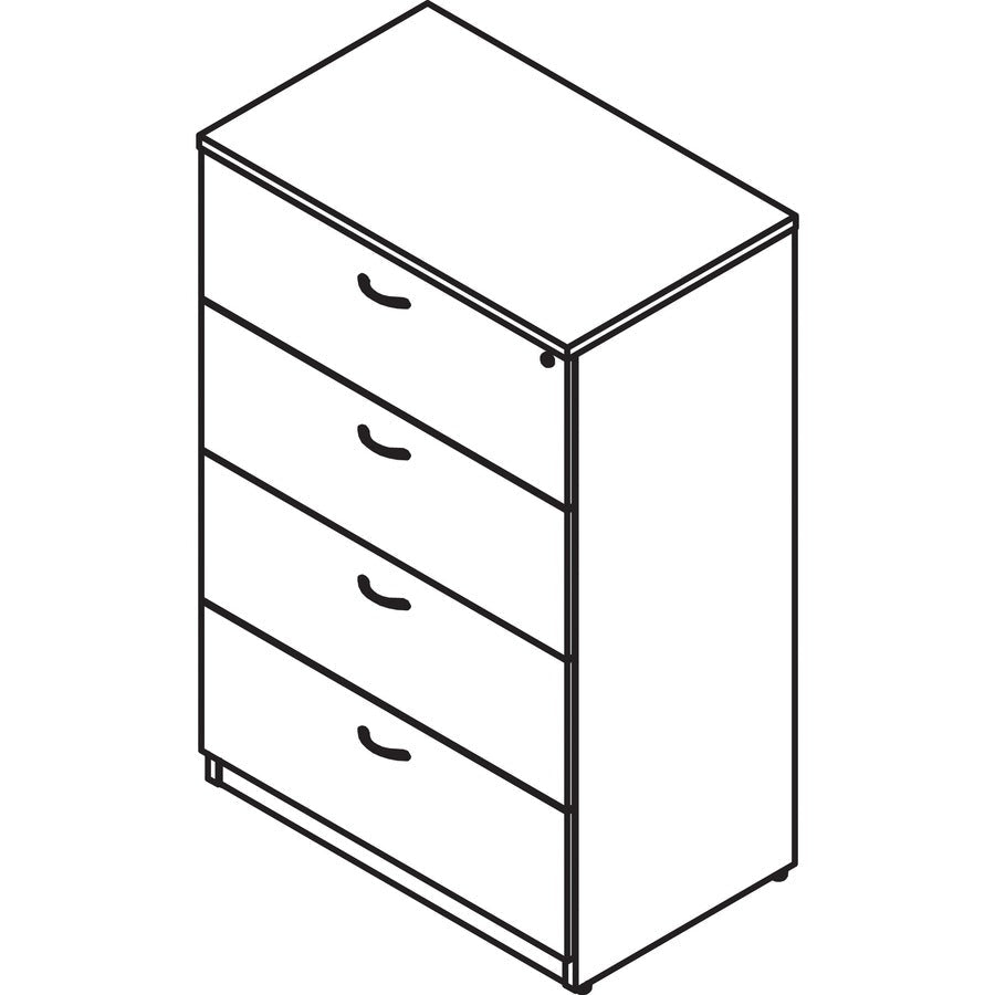 Lorell Essentials Series 4 - Drawer Lateral File with Anti - tip Mechanism Assembly Required 35.5"W x 22"D x 54.8"H (LLR - ESS - LF355 - 4D) - SchoolOutlet