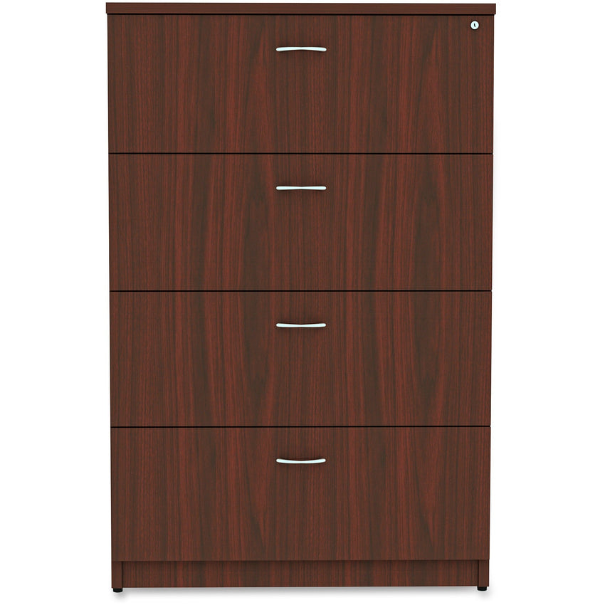Lorell Essentials Series 4 - Drawer Lateral File with Anti - tip Mechanism Assembly Required 35.5"W x 22"D x 54.8"H (LLR - ESS - LF355 - 4D) - SchoolOutlet