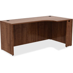 Lorell Essentials Series Right Corner Credenza 66"W x 36"D x 29.5"H Walnut (LLR-LLR34396)