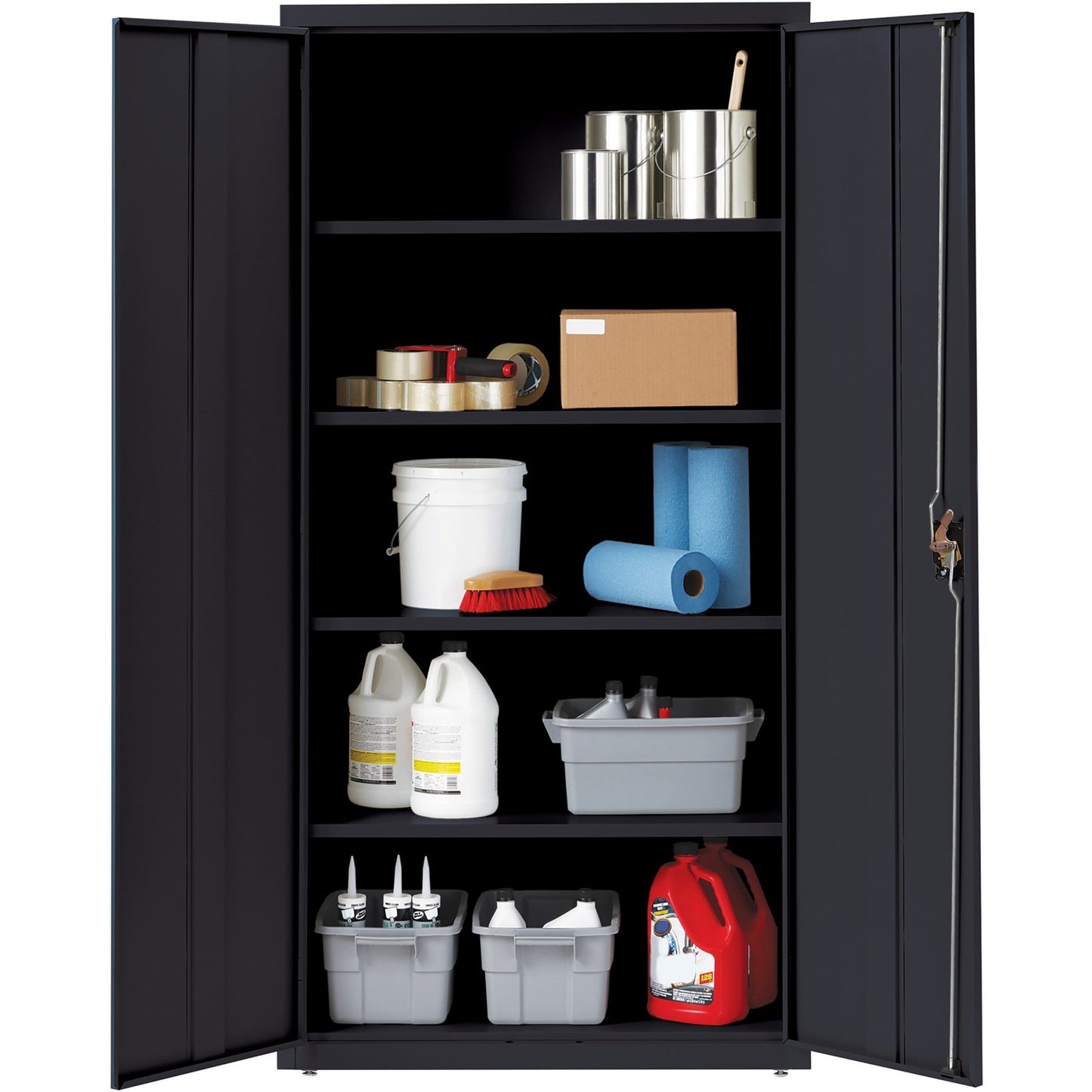 Lorell Fortress Series Storage Cabinet Steel 5 Shelves 3 - Point Locking System Powder Coat Finish (LLR - LLR3441X) - SchoolOutlet