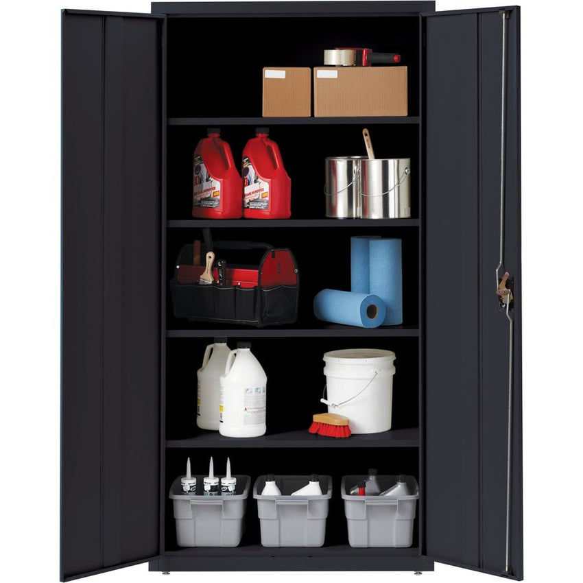 Lorell Fortress Series Storage Cabinet Steel 5 Shelves 3 - Point Locking System Powder Coat Finish (LLR - LLR3441X) - SchoolOutlet