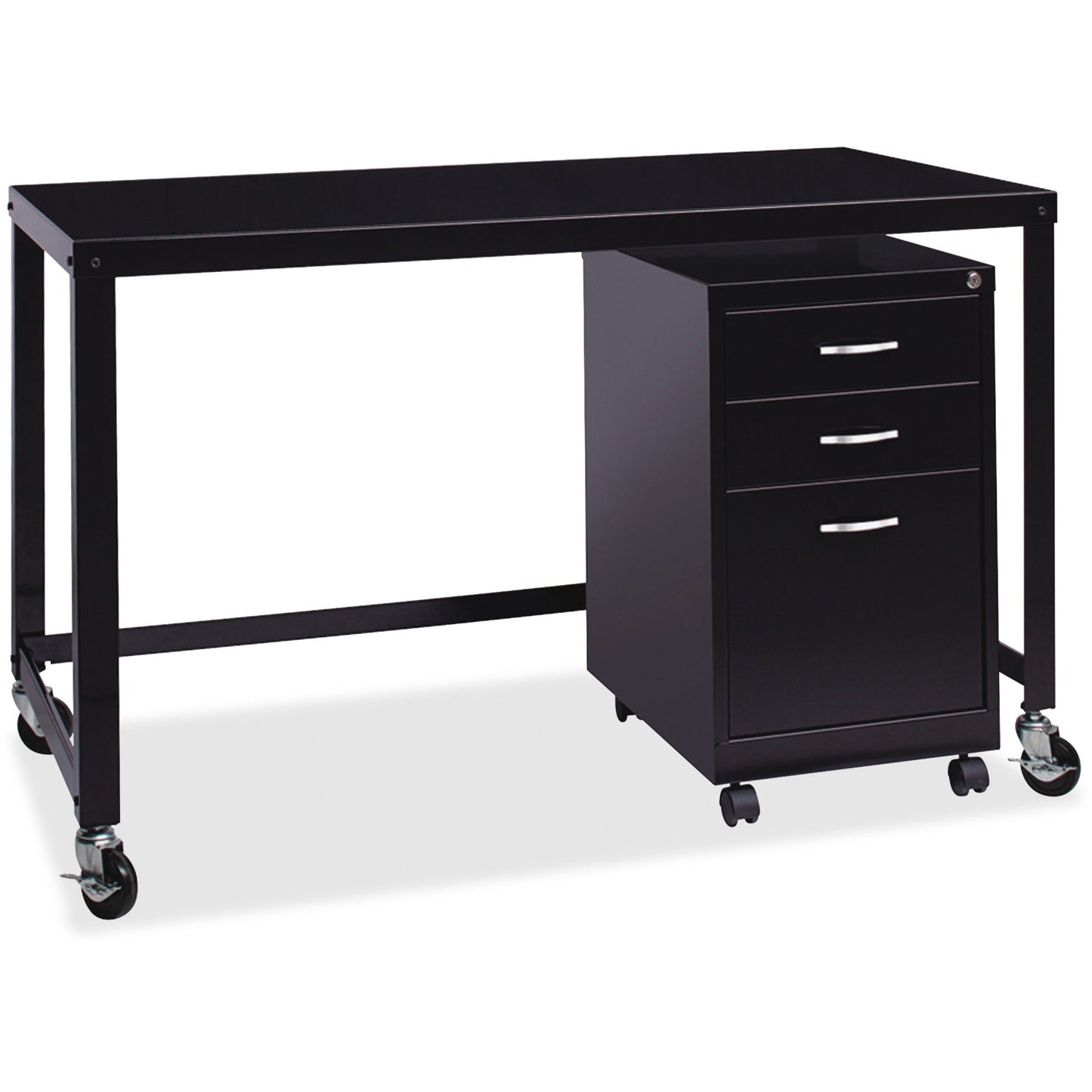 Lorell SOHO Personal Mobile Desk 48"W x 23"D x 29.50"H (LLR - LLR34417) - SchoolOutlet