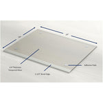 Lorell Rectangular Clear Rubber Desk Pad with Non - Slip Grip and Surface Protective Barrier 24