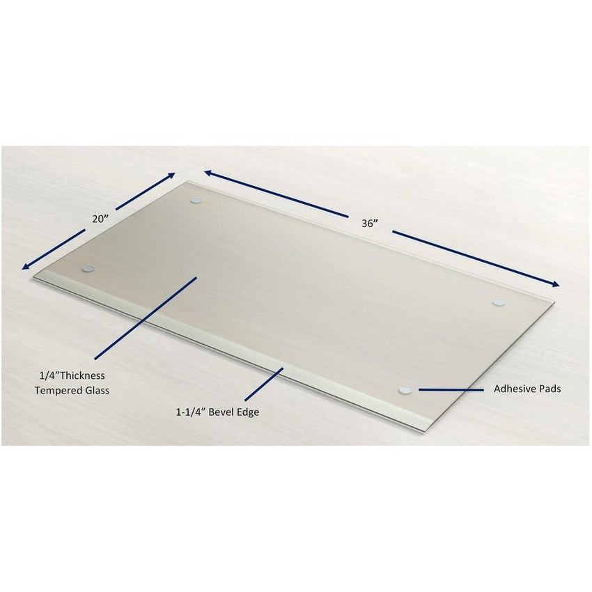 Lorell Rectangular Clear Rubber Desk Pad with Oversized Protective Surface and Non - Slip Performance Grip 36"W (LLR - LLR39659) - SchoolOutlet