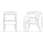 Lorell Upholstered Bonded Leather Guest Chair with Solid Wood Frame and Fixed Arms 17.88