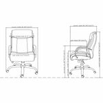 Lorell Deluxe Big and Tall Bonded Leather Chair with Pneumatic Height Adjustment and Chrome Base 19.63'' - 23.25''H(LLR - LLR40206) - SchoolOutlet