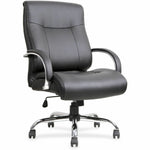Lorell Deluxe Big and Tall Bonded Leather Chair with Pneumatic Height Adjustment and Chrome Base 19.63'' - 23.25''H(LLR - LLR40206) - SchoolOutlet