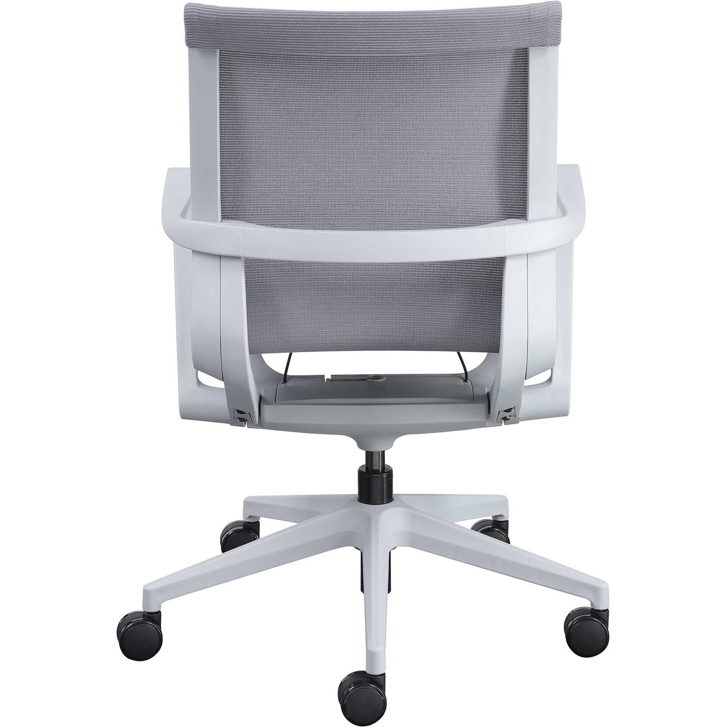 Lorell Premium Executive Mesh Mid - Back Sling Chair Gray Ergonomic Swivel 35.25 - 38.50 "H (LLR - LLR40207) - SchoolOutlet