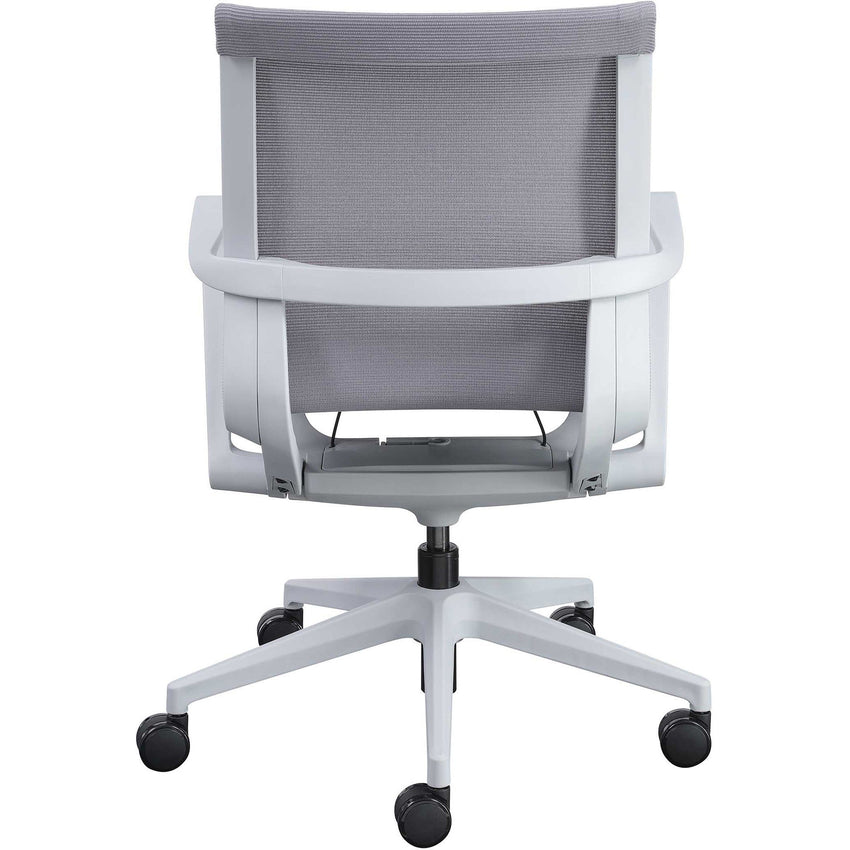 Lorell Premium Executive Mesh Mid - Back Sling Chair Gray Ergonomic Swivel 35.25 - 38.50 "H (LLR - LLR40207) - SchoolOutlet