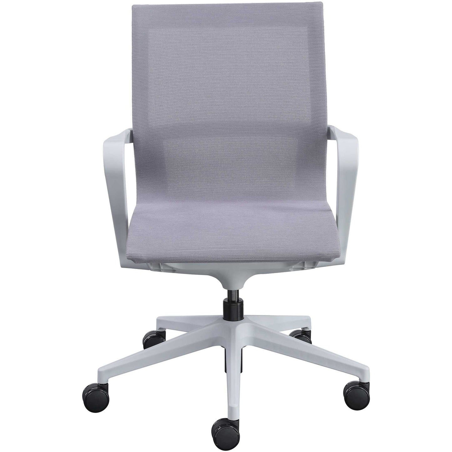 Lorell Premium Executive Mesh Mid - Back Sling Chair Gray Ergonomic Swivel 35.25 - 38.50 "H (LLR - LLR40207) - SchoolOutlet