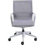 Lorell Premium Executive Mesh Mid - Back Sling Chair Gray Ergonomic Swivel 35.25 - 38.50 