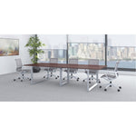Lorell Premium Executive Mesh Mid - Back Sling Chair Gray Ergonomic Swivel 35.25 - 38.50 