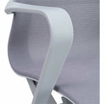 Lorell Premium Executive Mesh Mid - Back Sling Chair Gray Ergonomic Swivel 35.25 - 38.50 
