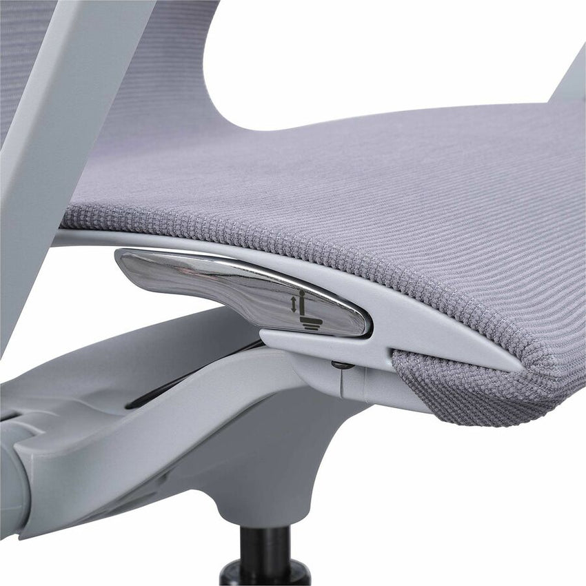 Lorell Premium Executive Mesh Mid - Back Sling Chair Gray Ergonomic Swivel 35.25 - 38.50 "H (LLR - LLR40207) - SchoolOutlet