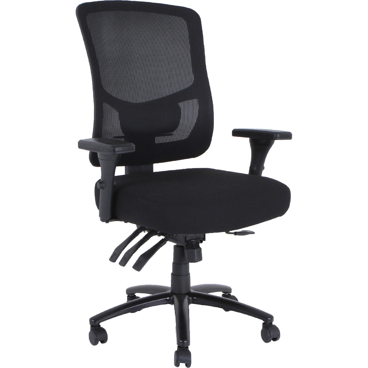 Lorell Big & Tall Mesh Back Office Chair Black Adjustable Ergonomic 17 - 3/4" - 19 - 5/8"H (LLR - LLR40210) - SchoolOutlet