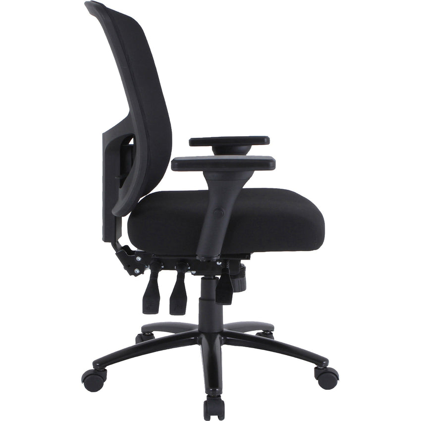 Lorell Big & Tall Mesh Back Office Chair Black Adjustable Ergonomic 17 - 3/4" - 19 - 5/8"H (LLR - LLR40210) - SchoolOutlet