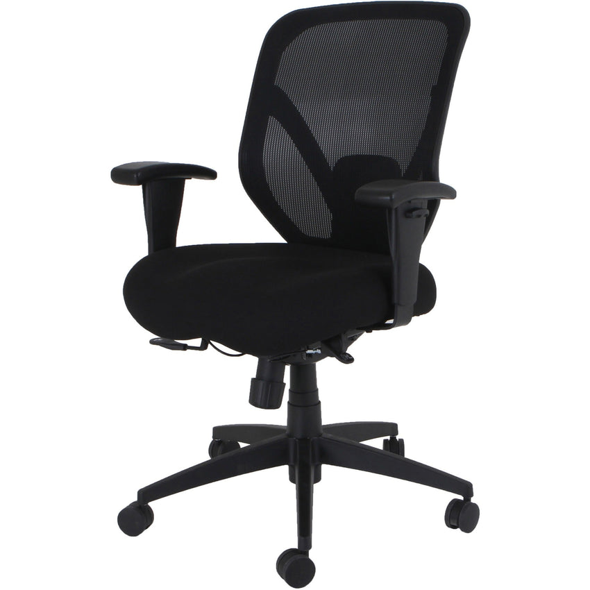 Lorell Executive High - Back Mesh Office Chair with Adjustable Arms and Seat Depth 20.50"H (LLR - LLR40212) - SchoolOutlet