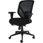 Lorell Executive High - Back Mesh Office Chair with Adjustable Arms and Seat Depth 20.50