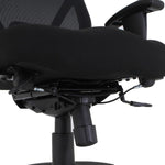 Lorell Executive High - Back Mesh Office Chair with Adjustable Arms and Seat Depth 20.50