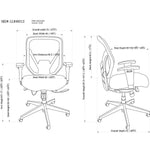Lorell Executive High - Back Mesh Office Chair with Adjustable Arms and Seat Depth 20.50