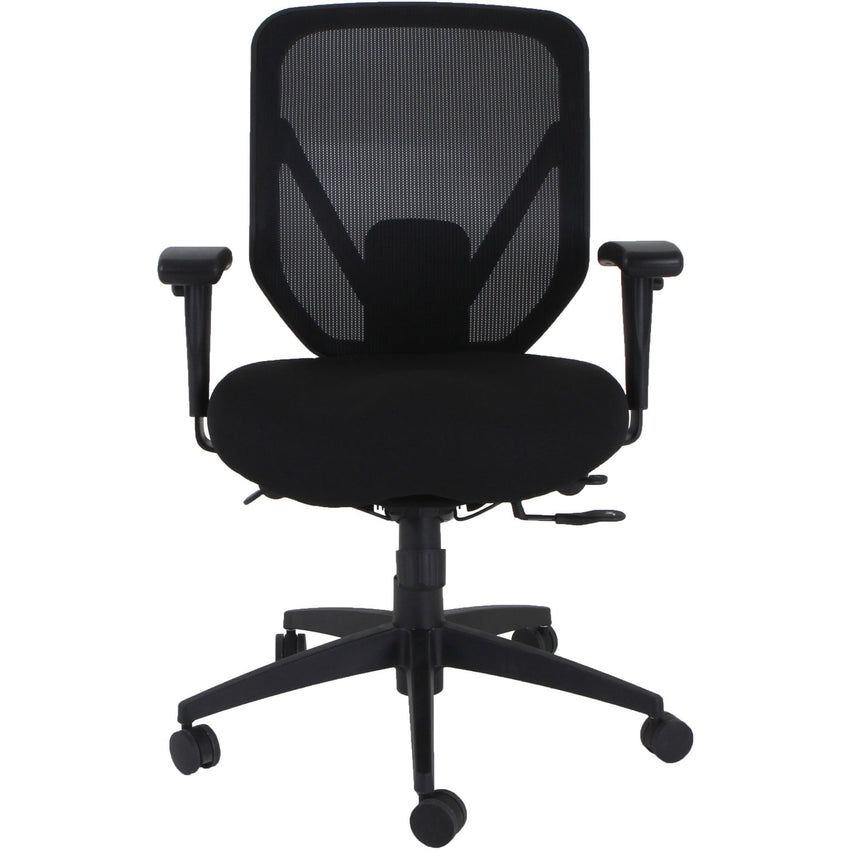 Lorell Executive High - Back Mesh Office Chair with Adjustable Arms and Seat Depth 20.50"H (LLR - LLR40212) - SchoolOutlet