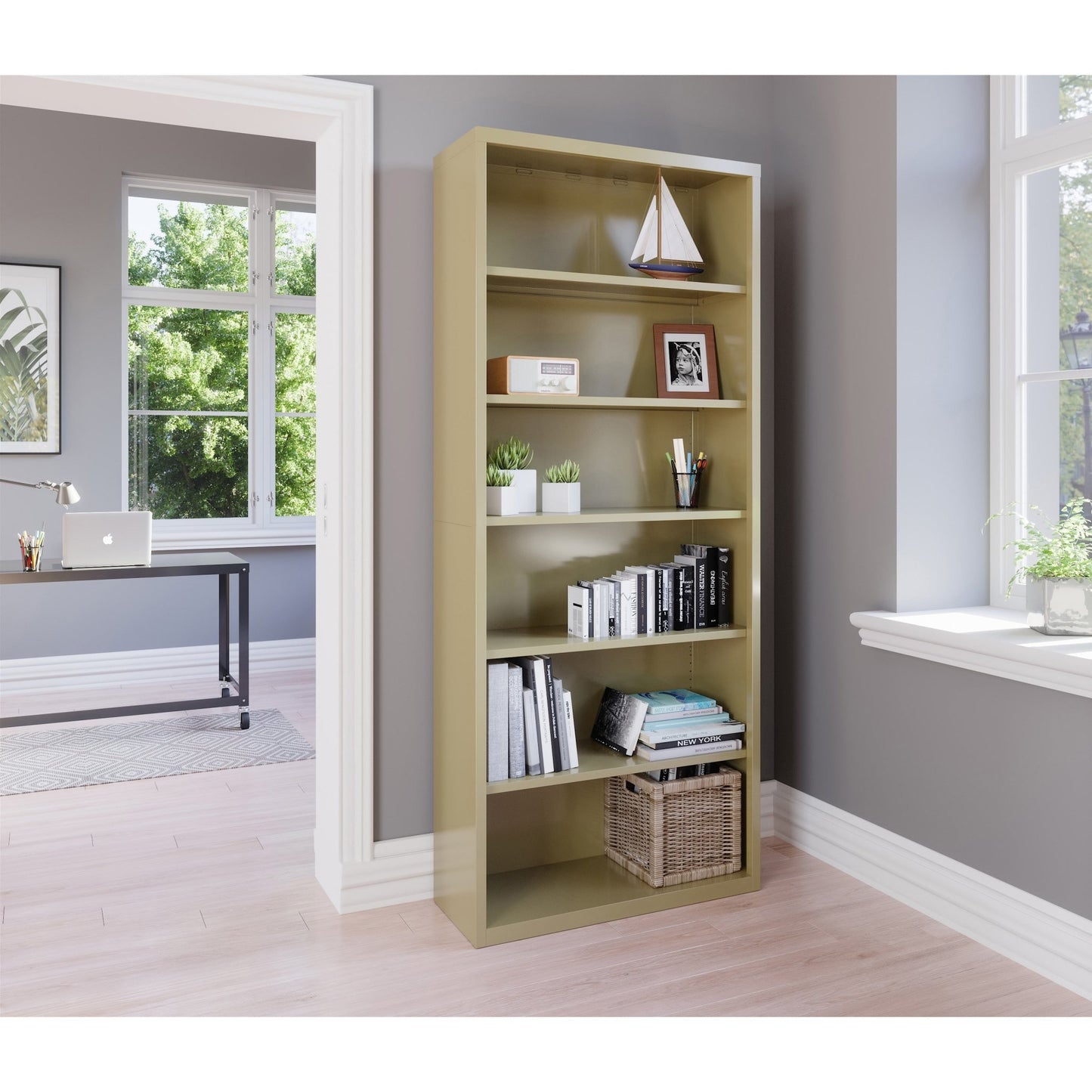Lorell Fortress Series 6 - Shelf Bookcase 34.5"W x 13"D x 82"H (LLR - FRT - BC34582) - SchoolOutlet