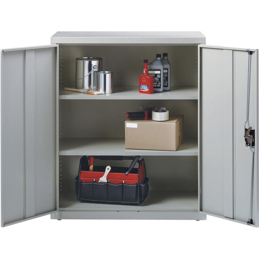 Lorell Fortress Series Storage Cabinet Steel 3 Shelves 3 - Point Locking System Powder Coat Finish (LLR - LLR4130X3) - SchoolOutlet