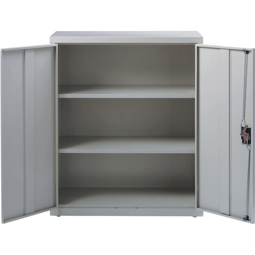 Lorell Fortress Series Storage Cabinet Steel 3 Shelves 3 - Point Locking System Powder Coat Finish (LLR - LLR4130X3) - SchoolOutlet